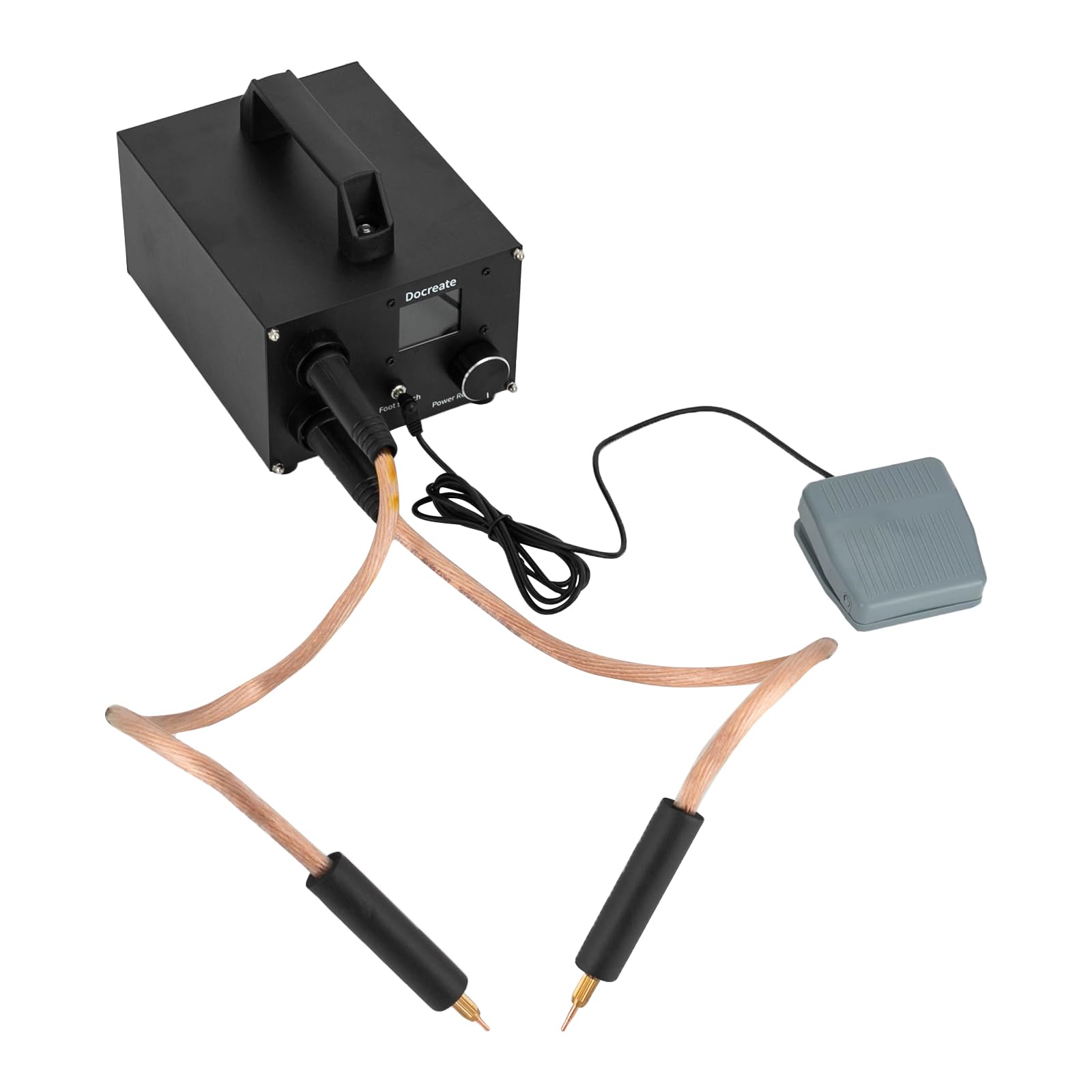Soldador de puntos con batería, soldador por impulsos de alto rendimiento, portátil, con diseño de pantalla digital, DC12 V, 4 A, equipo de soldadura ajustable