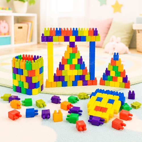 Image of Zest 4 Toyz Building Blocks for Kids 175 Pieces Construction Toy Puzzle Game Creative Building Set Educational Learning Activity Blocks Brain Development Toy for Boys Girls 3+ Years