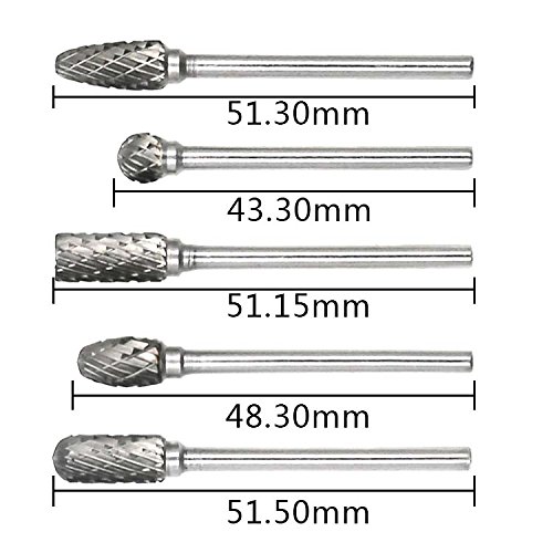 Set de 10 Fresas Rotativas de Carburo de Tungsteno 3mm miniatura 5