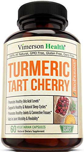 Turmeric Curcumin and Tart Cherry Extract Supplement. Celery Seed, and Bioperine. Polyphenols