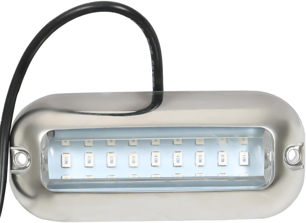 Genuine 27 Boat Lights For MarineTransom Light Underwater Lamp Blue Stainless Steel New OEM Genuine Replacement