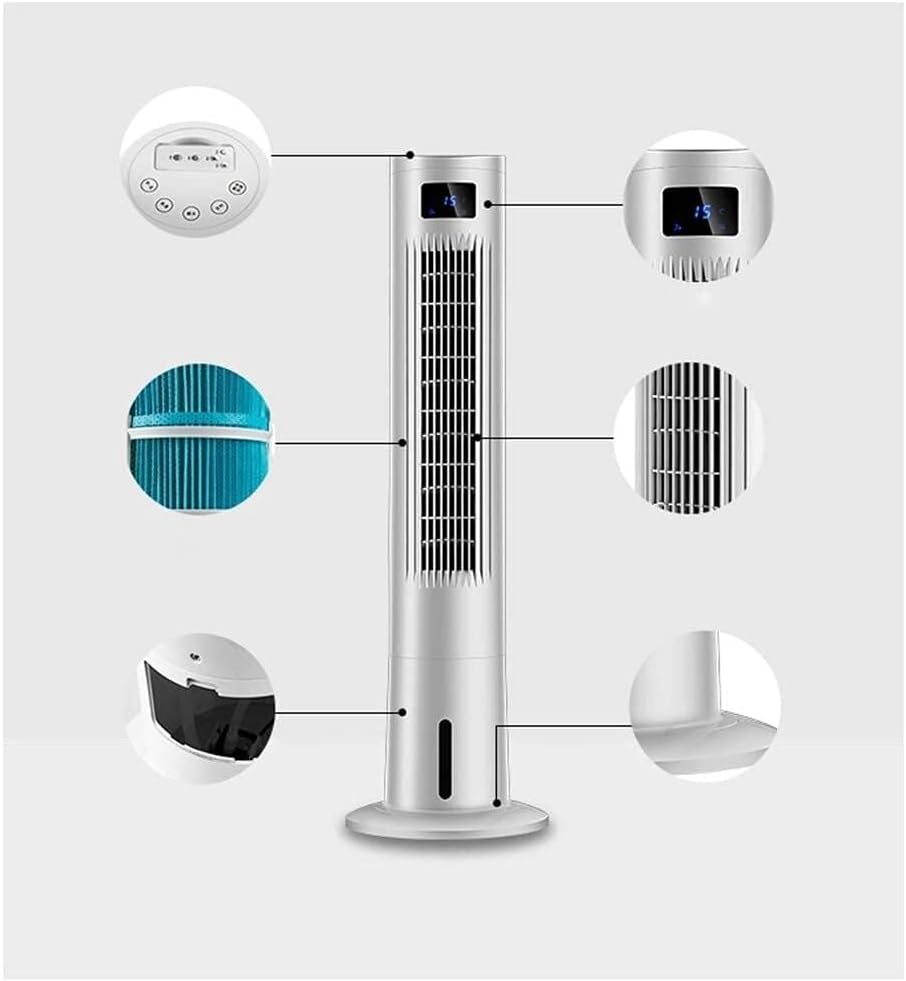 Air Coolers Evaporative Coolers Humidifier Air Conditioner Whit Remote Control Misting Evaporativ Portable Small Fan and Bladeless Noiseless Fan for Office Dorm Room