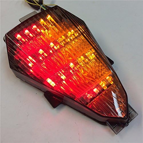 HONGK- Tail light Brake Signal Turn Signal Smoke Lence Yellow Red LED Light Compatible with 2008 2009 2010 2011 2012 2013 YAMAHA YZF-R6 [B01C0SRJQ2]