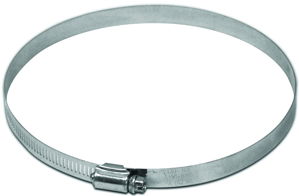 Collier de serrage 6 pouces en acier galvanisé à vis sans fin pour tube