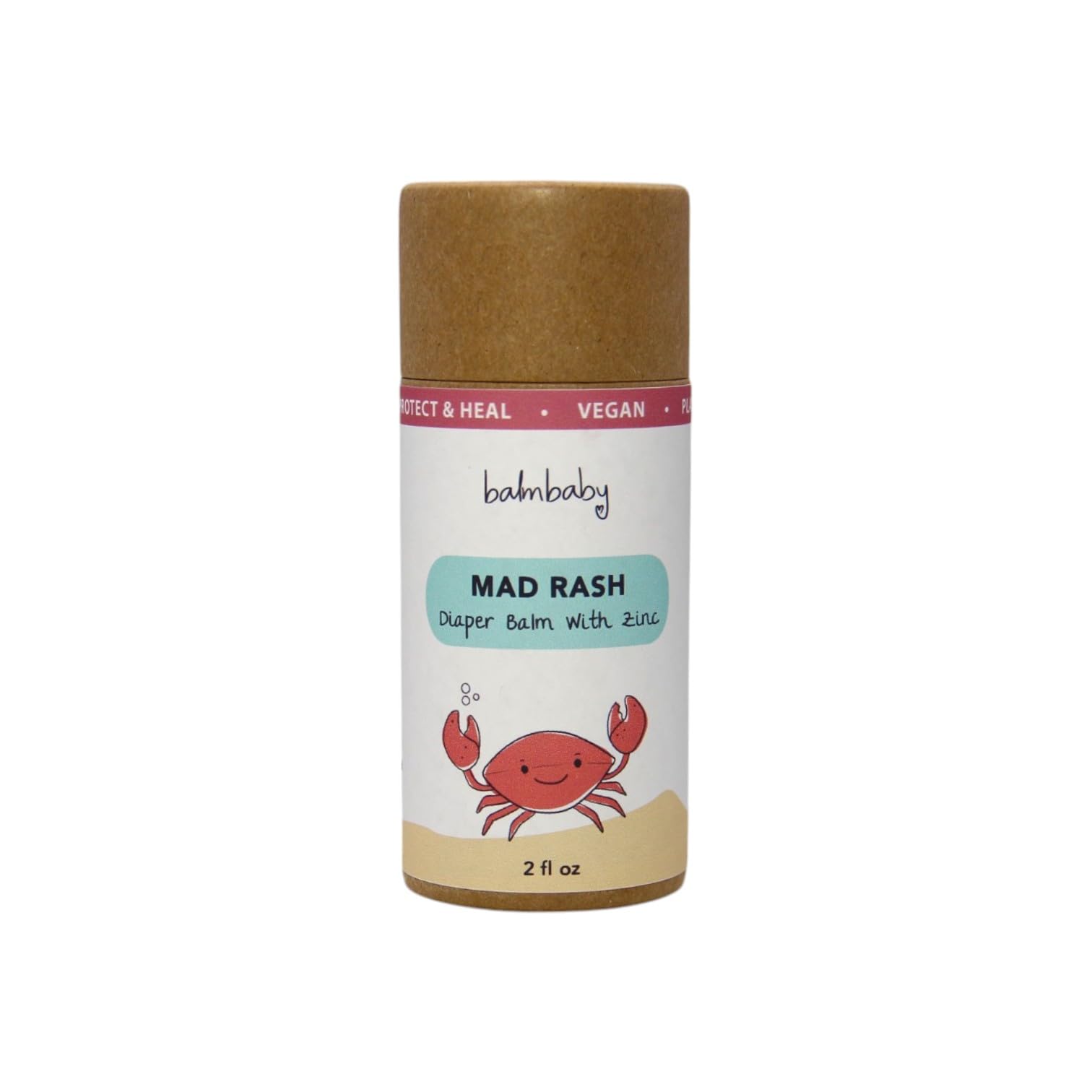 BALM! Baby MAD Rash * Natural Diaper Rash Balm & All Purpose Skin Aid * with ZINC (2 Ounce Biodegradable Eco Stick)-image-35