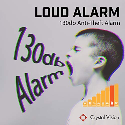Image of Crystal Vision Anti-Theft Loud 130db Alarm Padlock and Bike U Lock Combo