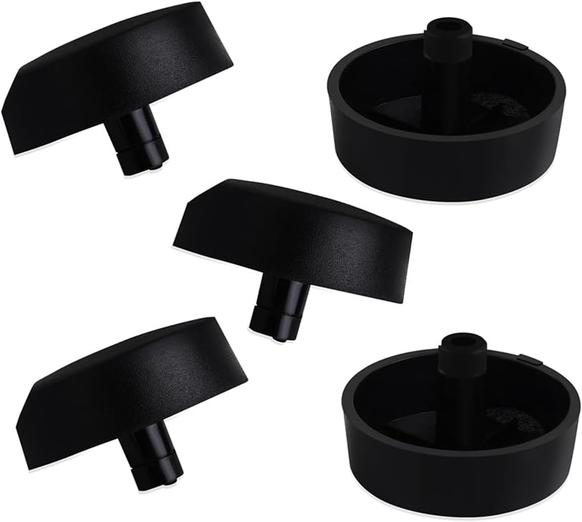 Cooktop Burner Knob, Stove Control Knob Black (5 Pack) Compatible with 82977, AP3390330, PS4271638, DE81-08738A Control knob Replacement (5)