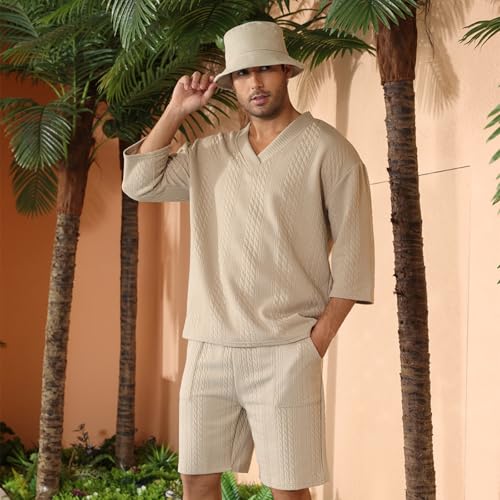 Mens Short Sets 2 Piece Outfits Fashion Beach Summer Casual Vacation3