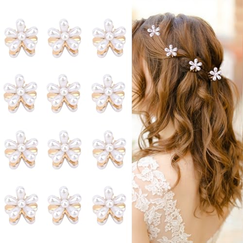 Pinzas pequeñas decorativas para cabello 12 piezas miniatura 1