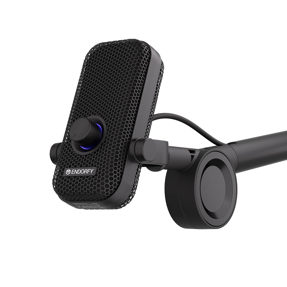 ENDORFY Solum Voice PC Gaming Microphone, Podcast Microphone, Streaming Microphone, RGB USB Plug & Play, Tap-to-Mute Control, GAIN Control, Adjustable Arm, Cardioid Feature