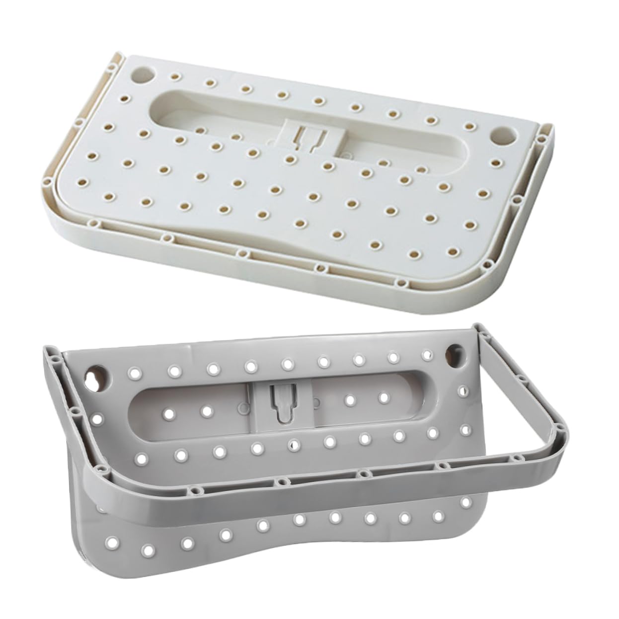 Luxshiny 2pcs Wall Mounted Shoe Rack - Foldable Suction Cup Slipper Holder No-drill Shoes Hanging Organizer for Shoes Boots Sandals