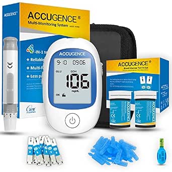 accugence glucometro diabetes test kit 50 strip乌酸酮