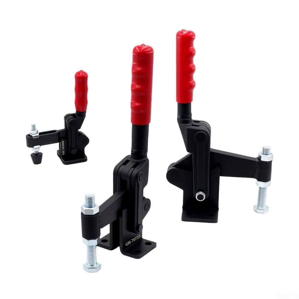 Serre-joint Vertical pour dégagement Rapide Acier 700kg Serrage Puissant pour Menuiserie Soudage Établi Fixation pour robuste(GH-71225)