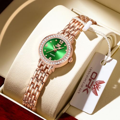Image of OPK Wacthes for Women Bracelet Dress Easy to Read Stainless Steel Ladies Watches for Female Small Watch Waterproof Luminous Date
