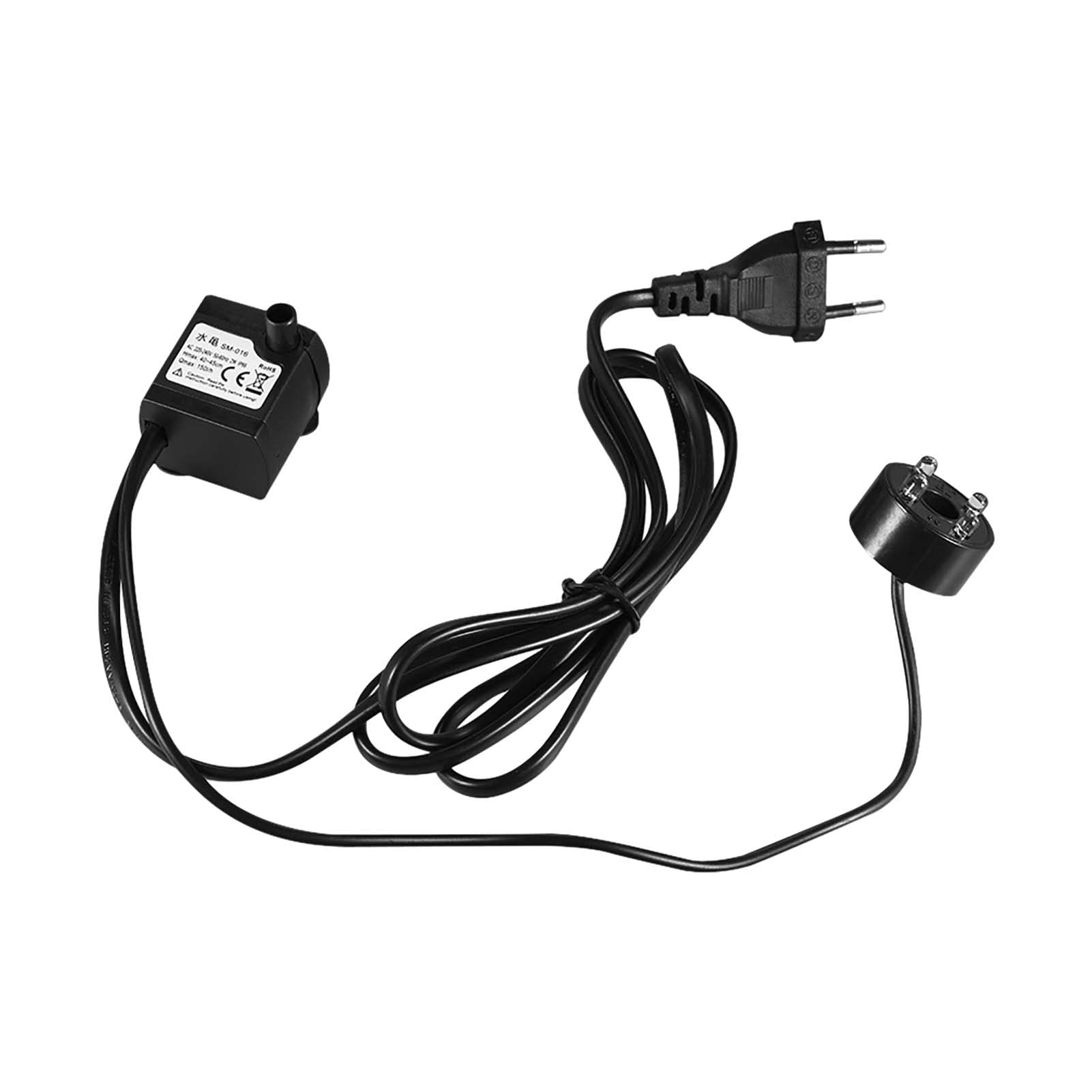 Lechnical Bomba de agua sumergible 150L / H 2W con 4 luces LED Ultra silenciosa para estanque, acuario, pecera, fuente de mesa, hidropónico, 4.9 pies (1.5 m), cable de alimentación