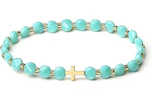 18K Gold Cross Bracelet, Austrian Crystal - Comfort Fit for Women, Gift...