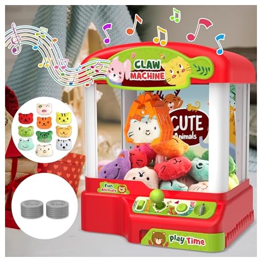 Sopu Kids Claw Machine Toys, Mini Claw Machine for Kids Electronic Vending Machine Prize Dispenser Toys, Arcade Games Candy Machine with Adjustable Music Xmax Gifts Toys for Girls Boys 5-8 8-10