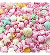 Sentovac Pink Mermaid Sprinkle Edible Decorating Ocean Sprinkles for Cake Cupcake Topper Cookie B...