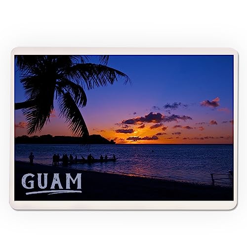 Lantern Press Guam, Palm at Sunset, 52 Naipes Póker miniatura 3