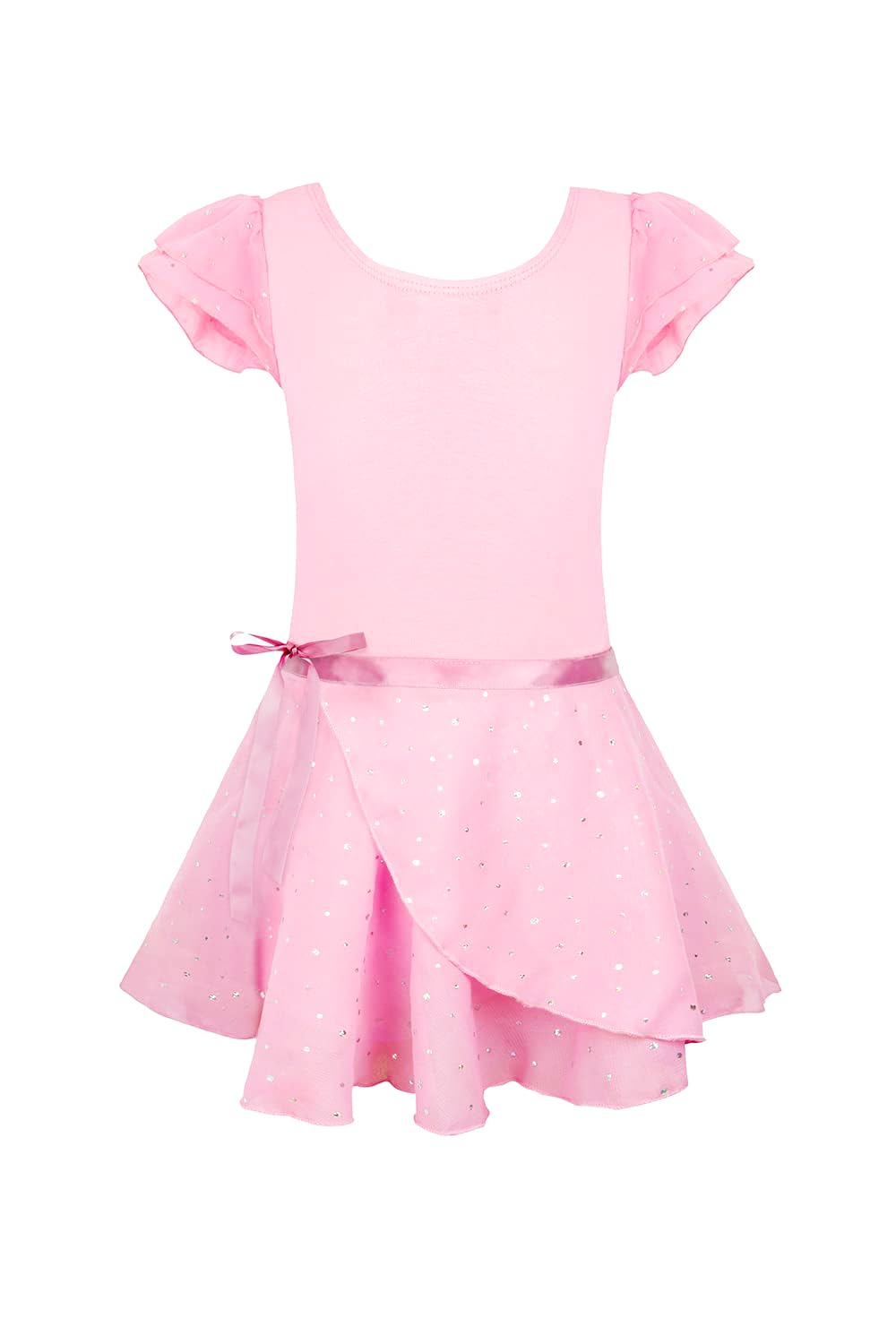 EQSJIU Ballet Leotards for Girls with Removable Skirt Combo Tie Ruffle Sleeve Outfit-image-37