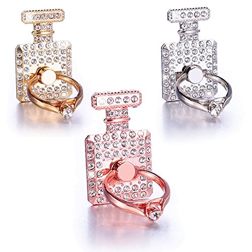 Cell Phone Holder, 3 Piece [Best Share] Luxury Diamond Universal Metal Smartphone Ring Grip Stand for iPhone/Ipad/Samsung HTC/Nokia/Smartphones/Tablet[3 Bottle]
