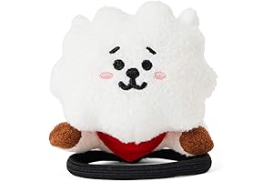 BT21 BTS KPOP RJ Character Plush Stuffed Animal Hair Tie Band Headwear Accessories for Girls