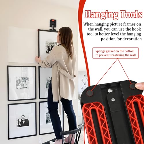 Image of Photo Frame Hanger Tool with Bubble Level, Never Measure Versatile Picture Hanging Tool , Accurate Photo Frame Hanging Level for Home Decor Enthusiasts and Professionals