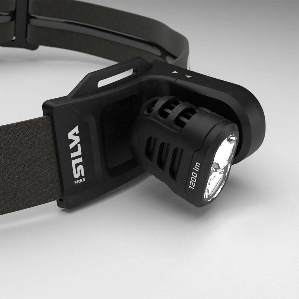 Silva Bezpłatna lampa czołowa S 1200 lumenów, idealna do jazdy na nartach, biegania w terenie i dłuższych przygód, ISPO Award Winner, Ultralite