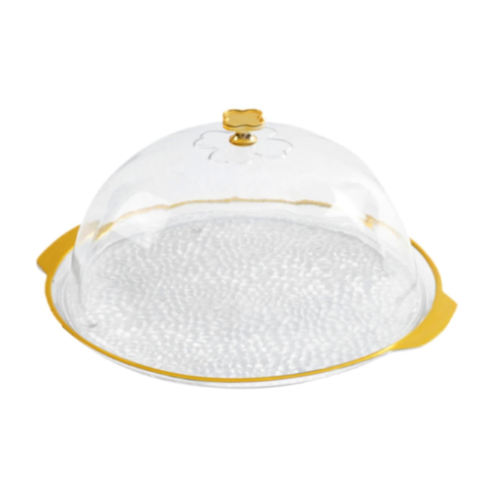 YIXANNX Transparent Cake Display Stand With Lid Lightweight For Showcasing And Serving Tasty Confections At Events Cake Plate With Dome Display Stand Lid, Clear, L