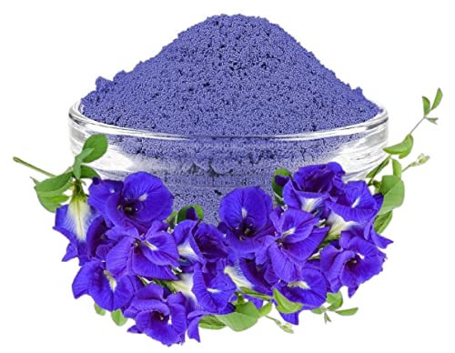 Image of A D Food & Herbs Butterfly Pea Flower Powder Aromatic Edible for Homemade Lattes, Tea Blends, Bath Salts, Gifts, Crafts (20 Gms x pack of 3)