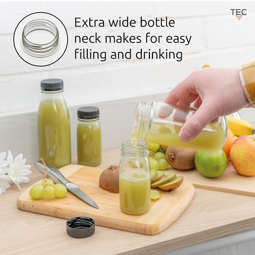 Botellas de chupito de 120 ml con tapas para conservar jugos sin goteos 6