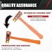 C&T 2-Pieces Dead Blow Hammer Set with Brass Cap, Orange,Shockproof Design, No Rebound Hammer,Unibody Molded Grip, Spark and Rebound Resistant