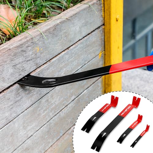 KRETLAW 4PCs Flat Pry Bar Set, 380mm, 250mm, 190mm, 140mm Crowbar with Heavy Duty Nail Puller, Utility Claw Bar, Wonder Bar,Mini Pry Bar for Home Remolding & Woodworking 7 KRETLAW 4PCs Flat Pry Bar Set, 380mm, 250mm, 190mm, 140mm Crowbar with Heavy Duty Nail Puller, Utility Claw Bar, Wonder Bar,Mini Pry Bar for Home Remolding & Woodworking - Image 7