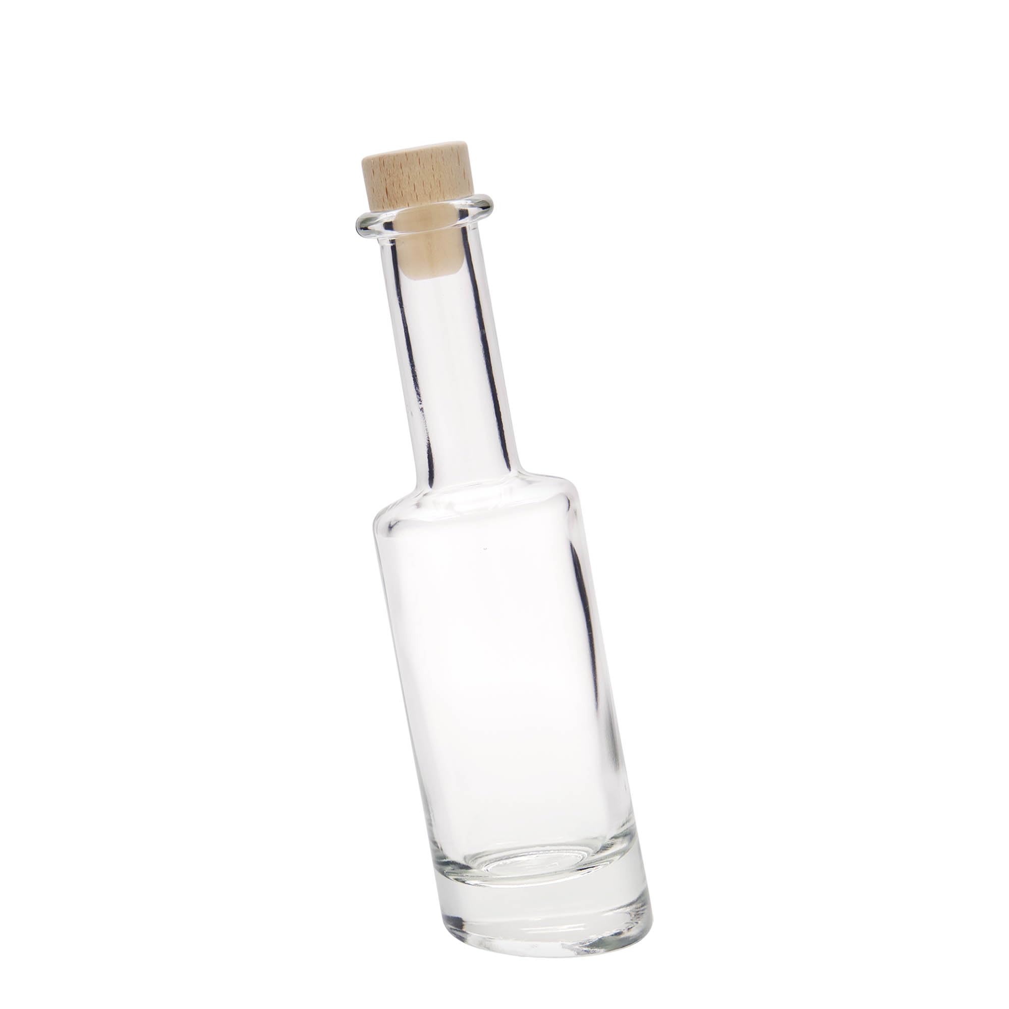 200 ml Glasflaschen Bounty im 12er Set aus Klarglas mit Griffkorken für Liköre Sirupe Öle Essige und Feinkostabfüllungen