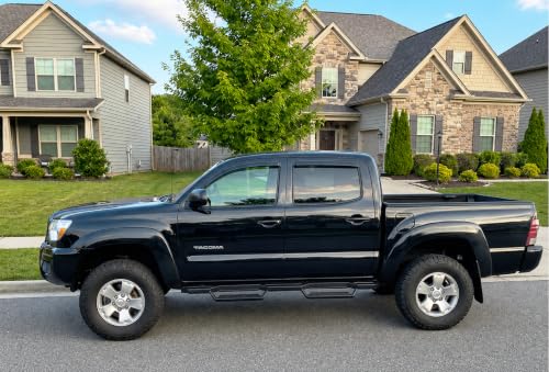 Image of 2005-2023 Tape-On Rain Guards for Toyota Tacoma Double Cab Side Window Visor Deflectors Extra Thick Vent Shades 2022 2021 2020 2019 2018 2017 2016 2015