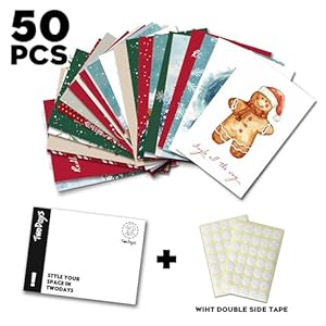 Twodays christmas wall art collage kit retro xmas cards classic holiday santa poster for room decor boho aesthetic pine tree cheers artwork picture postcards prints set of 50 46  urban country home decor