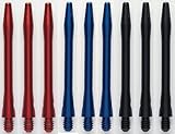 3 Sets of Winmau Aluminum Dart Shafts (9 Shafts) (Red/Blue/Black, Medium)