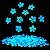 UNIME Glow in The Dark Garden Pebbles Stones Rocks for Yard and Walkways Decor, DIY Decorative Luminous Stones in Blue (200 PCS)