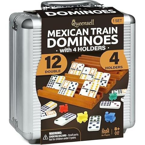 Queensell Mexican Train Dominoes Set Cover