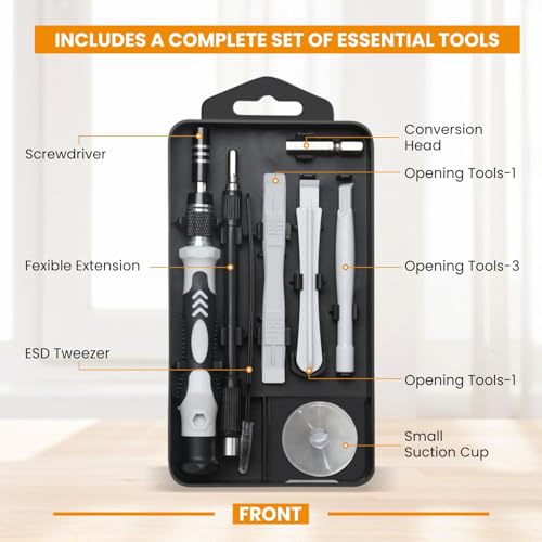 Image of Dyazo 115-in-1 Precision Screwdriver Set | Professional Magnetic Wrench Bits Repair Tool Kit with Portable Case for Electronics, Mobile, Laptop, PC, Watch, Game Console & DIY Household Repairs (Black)
