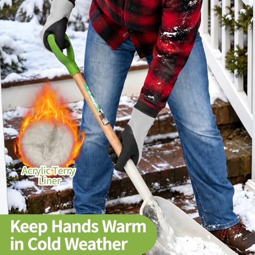 Image of Schwer 60 Pairs Waterproof Winter Work Gloves Latex Coated, CR3305, L