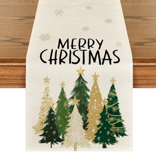 Artoid Mode Bäume Sterne Merry Christmas Weihnachten Tischläufer,...