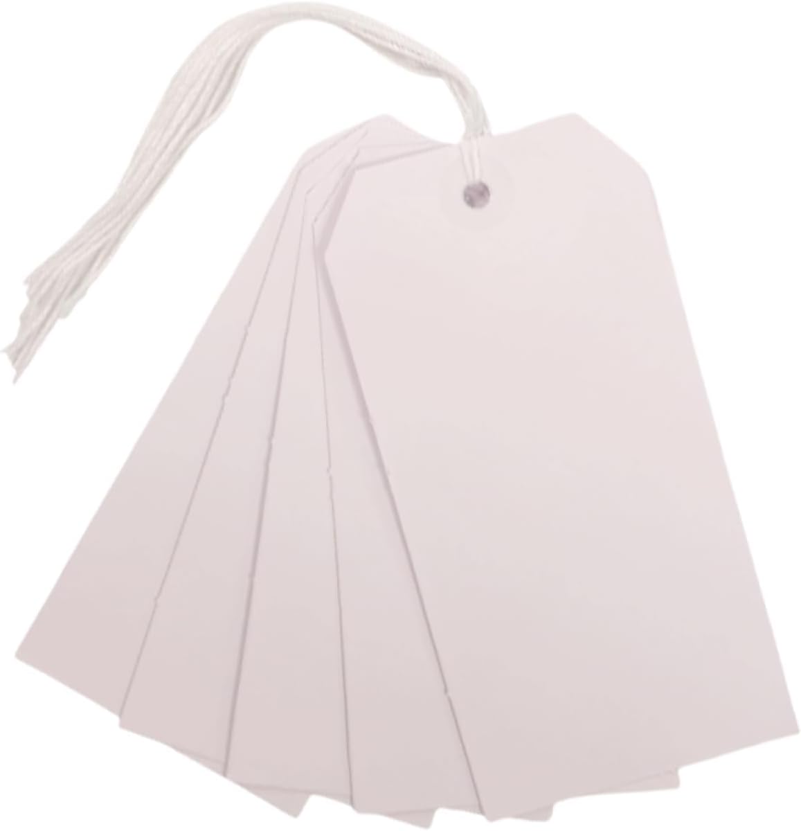 Pack of 20 White Strung Tags 60 x 120mm