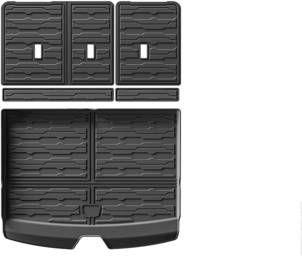 Compatible with Chevrolet Suburban GMC Yukon XL 7 Seats 2021-2024 TPE 3D Car Floor Mats Cargo Liner Trunk Pad Left Hand Drive(7pcs Full Sets)