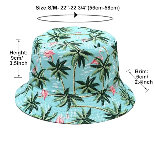 Image of Quanhaigou Bucket Hat for Men Women,Packable Reversible Printed Sun Hats,Fisherman Outdoor Summer Travel Hiking Beach Caps