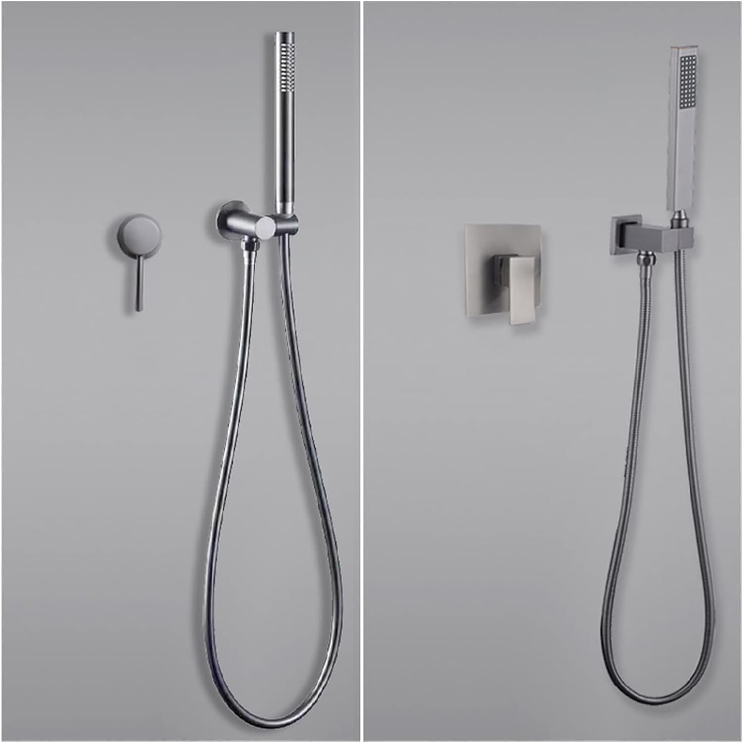 Ensemble de douche mural pour rénovation moderne avec valve en laiton durable
