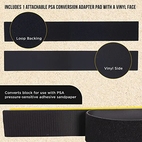Dura-Gold Pro Series 16\" K-Block Sander Firm & Flex Longboard Hand Sanding Block Pad with Hook & Loop Backing and PSA Sandpaper Conversion Adapter Pad - Automotive Paint Prep Sand Contour Woodworking - Thumbnail 4