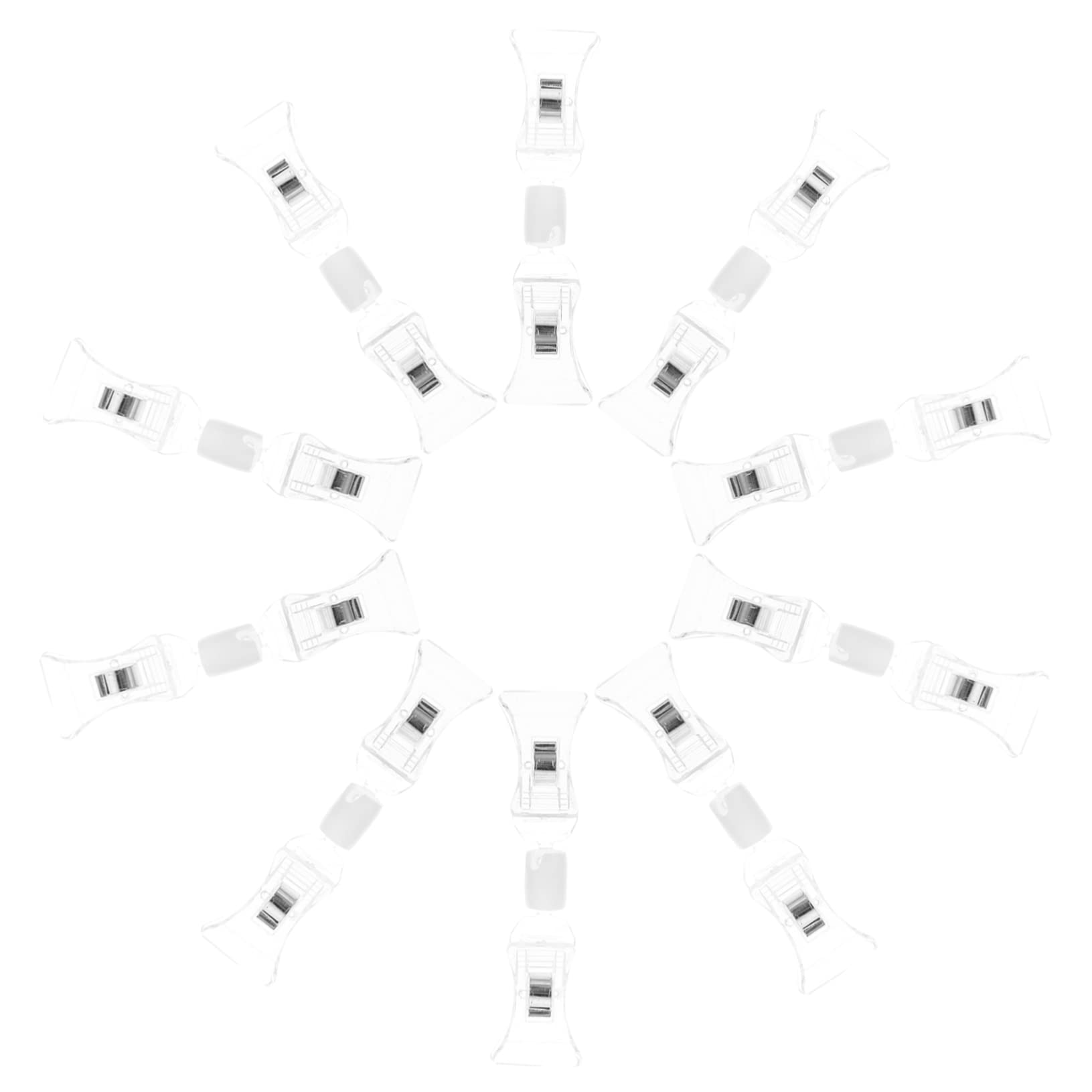 STOBOK 5 Sätze Doppelseitiger Schilderhalter Steht Doppelt Clinchklammern Staffelei Stehen Regalstützen Klare Fotoclips Clips Klemmen Spender Und Klebeband Fan-shop Plastik 10 Stück * 5