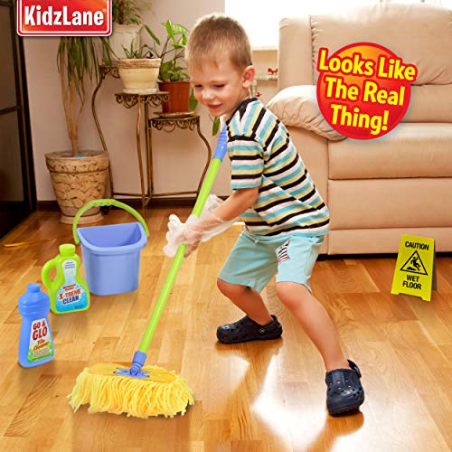 Kidzlane Kids Cleaning Set For Toddlers | Kids Broom Set For Kids For Play | Mop And Cleaning Toys Set | Kids Broom And Mop Set For Toddlers | Cleaning Toys For Kids Ages 4-8 And Older #TOP3