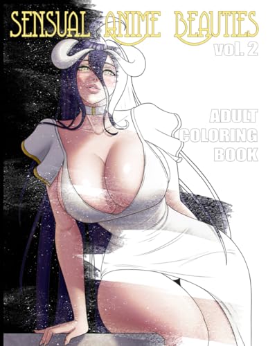 livre Sensual Anime Beauties Adult Coloring Book Vol. 2 by Valenvenge: Bring Bold and Beautiful Characters to Life with Your Colors